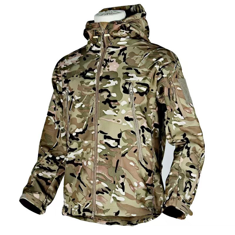Hunting Outdoor Jacket - Men's Camo Suit Winter Autumn Softshell