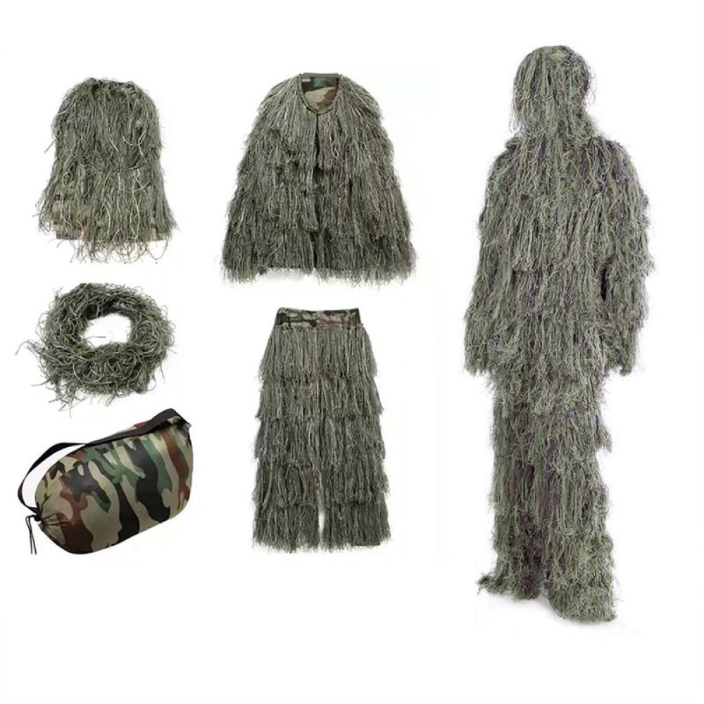 Hunting Outdoor Watch - Outdoor 3D Leafy Camouflage Cape Breathable