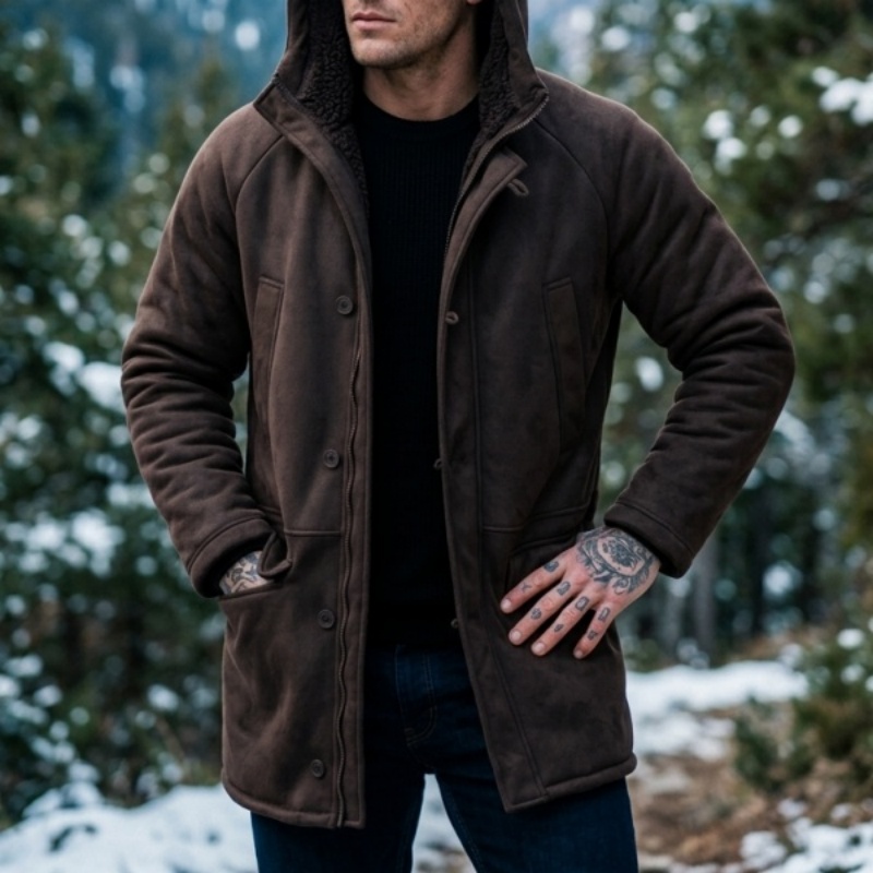 New Men's Faux Fur Lined Hoode - đánh giá và giá Hunting Outdoor Jacket