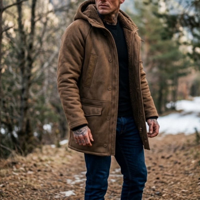 New Men's Faux Fur Lined Hoode - đánh giá và giá Hunting Outdoor Jacket