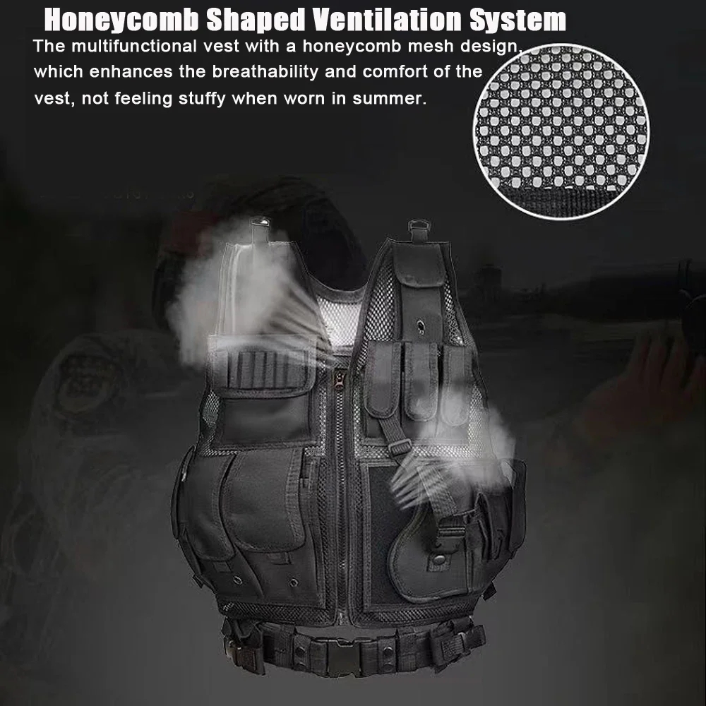 Adjustable Molle Tactical Vest - đánh giá và giá Hunting Outdoor Jacket