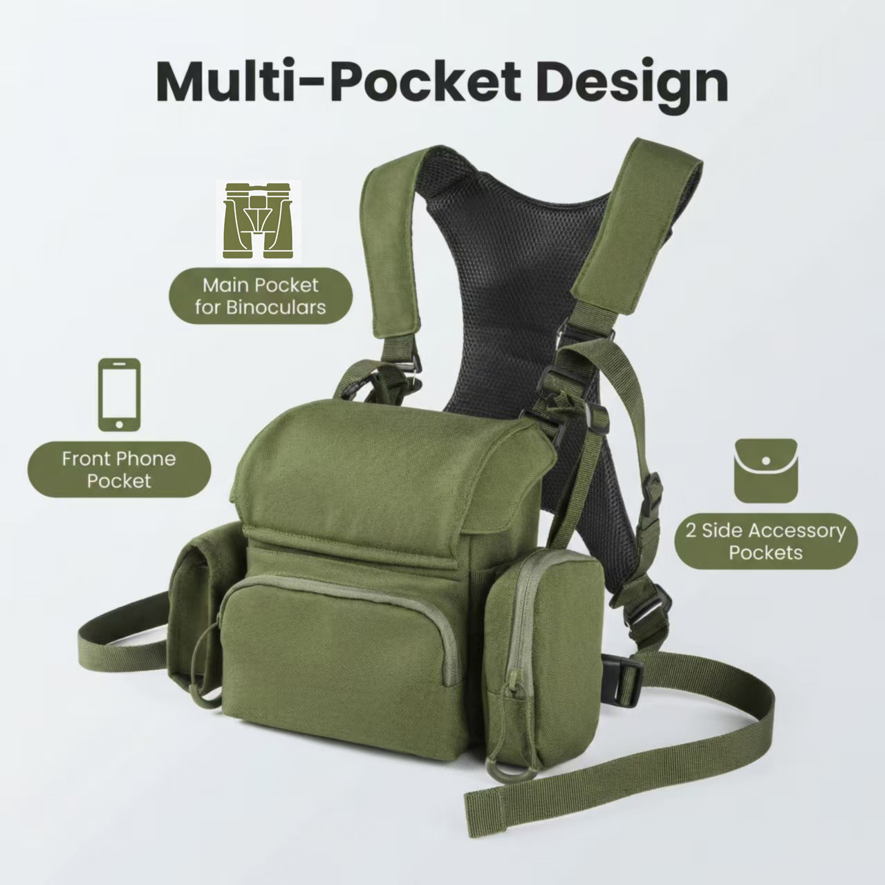 Tactical Binocular Harness Bag - đánh giá và giá Hunting Outdoor Watch