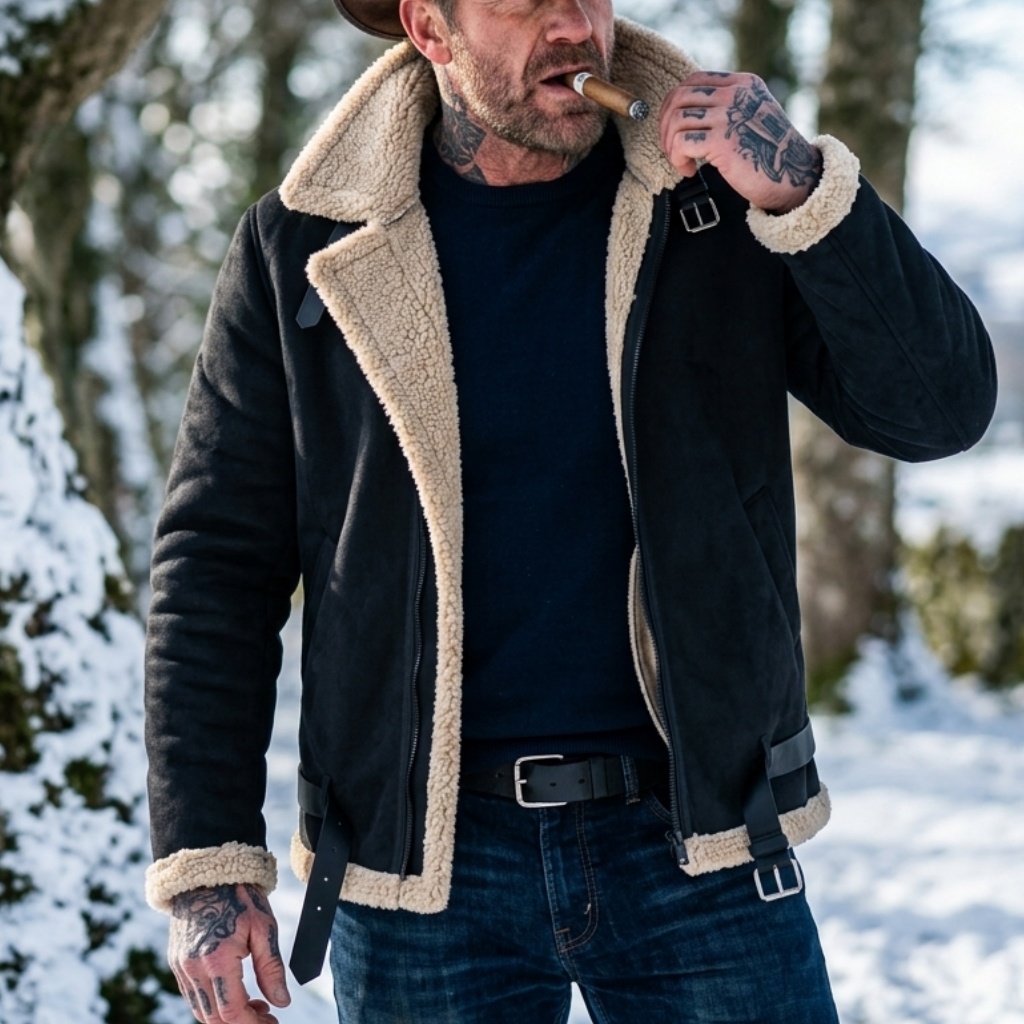 Men Winter Faux Suede Jacket F - đánh giá và giá Hunting Outdoor Jacket