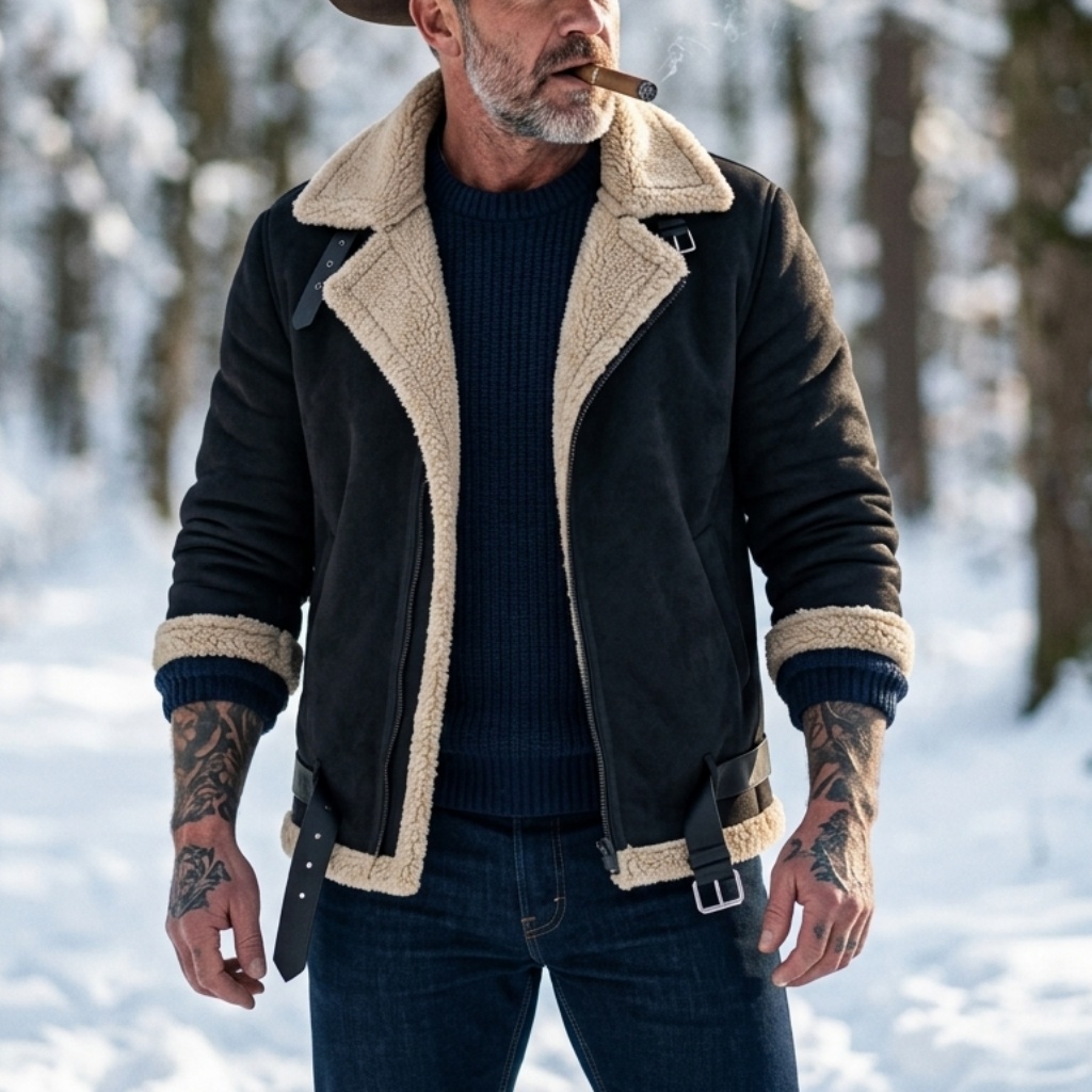 Men Winter Faux Suede Jacket F - đánh giá và giá Hunting Outdoor Jacket