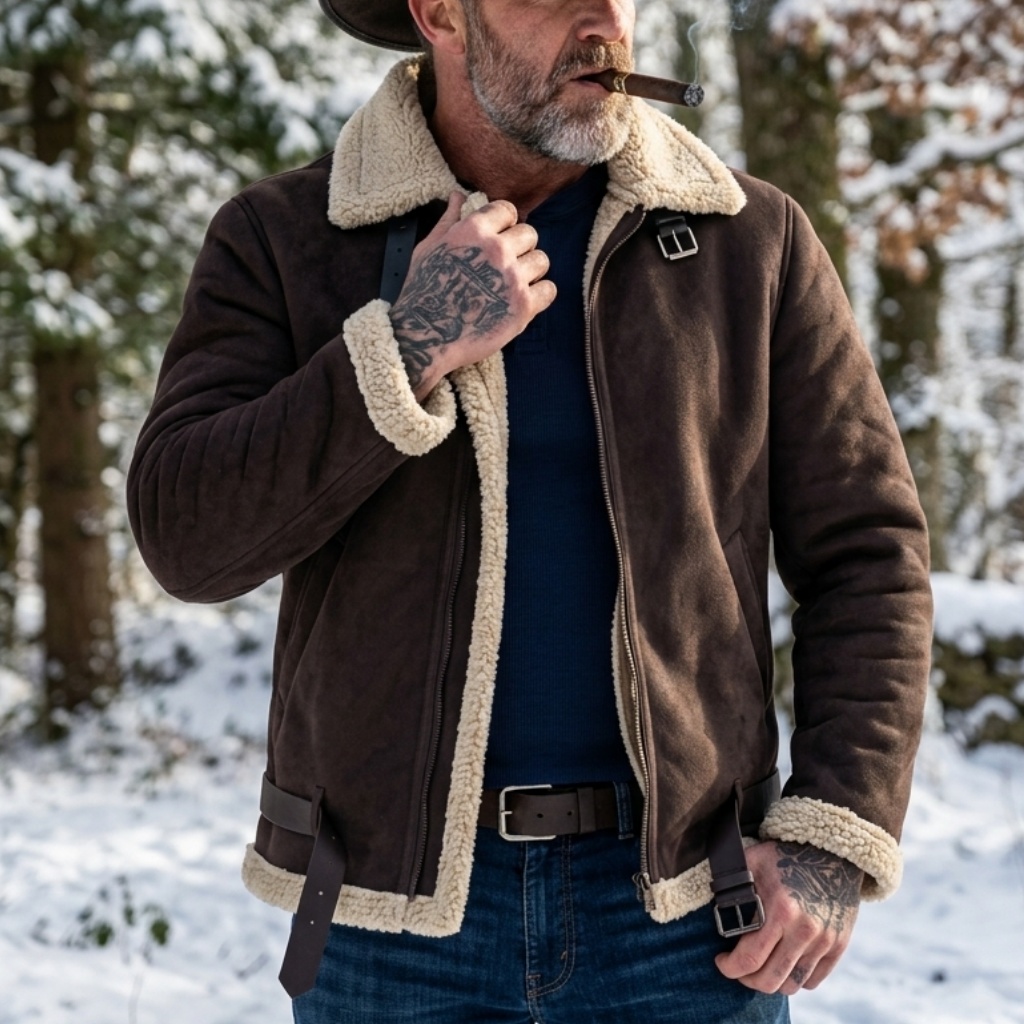 Men Winter Faux Suede Jacket F - đánh giá và giá Hunting Outdoor Jacket