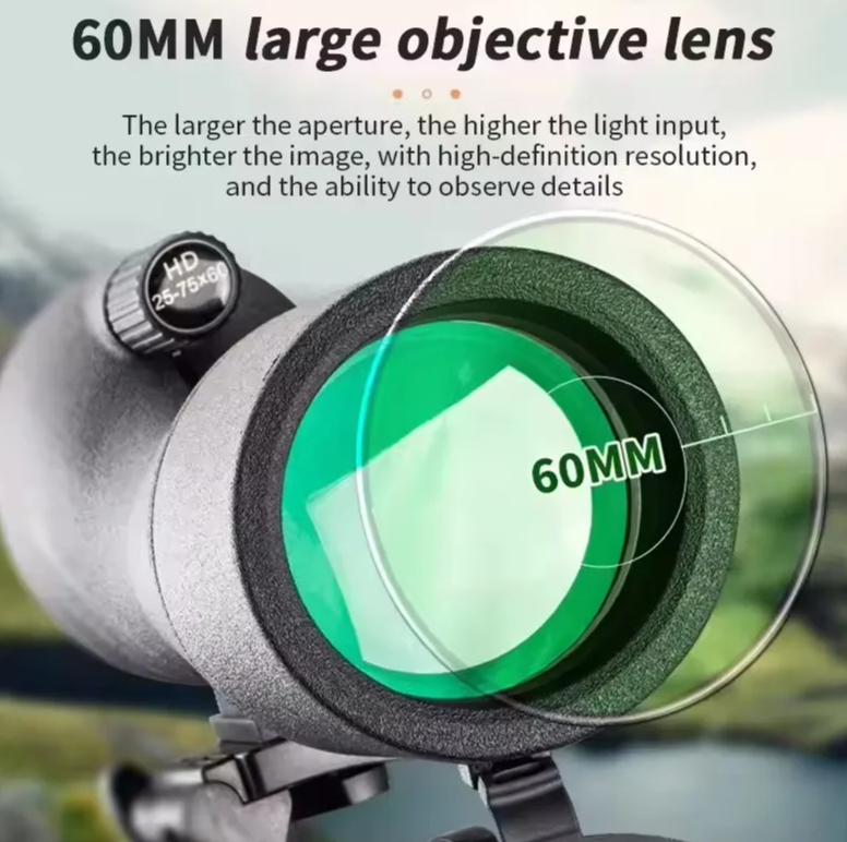 25-75x60 HD Spotting Scope Zoo - đánh giá và giá Hunting Outdoor Watch
